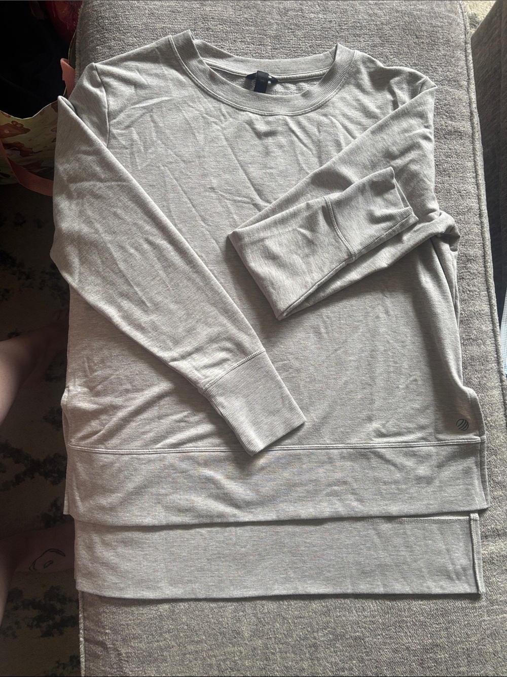MPG Lightweight Crewneck Sweatshirt in Light Gray